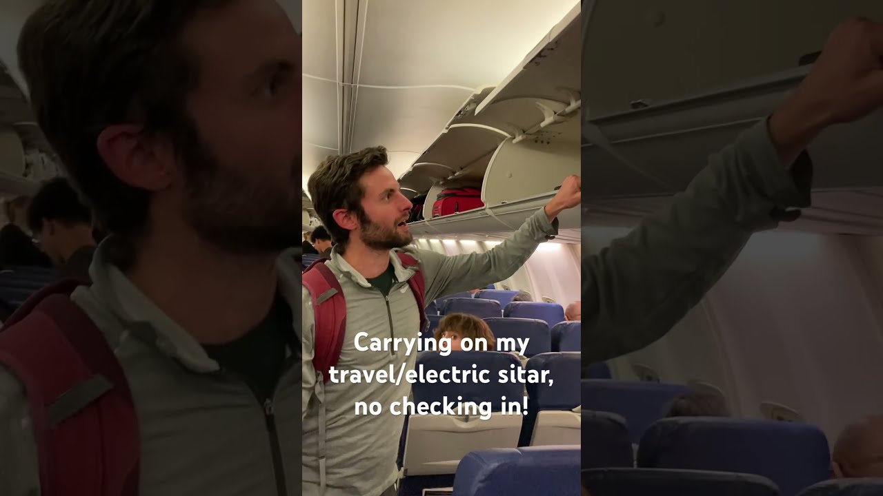 Carrying My Travel Electric Sitar On Board Electricsitar Travelsitar Musician Music