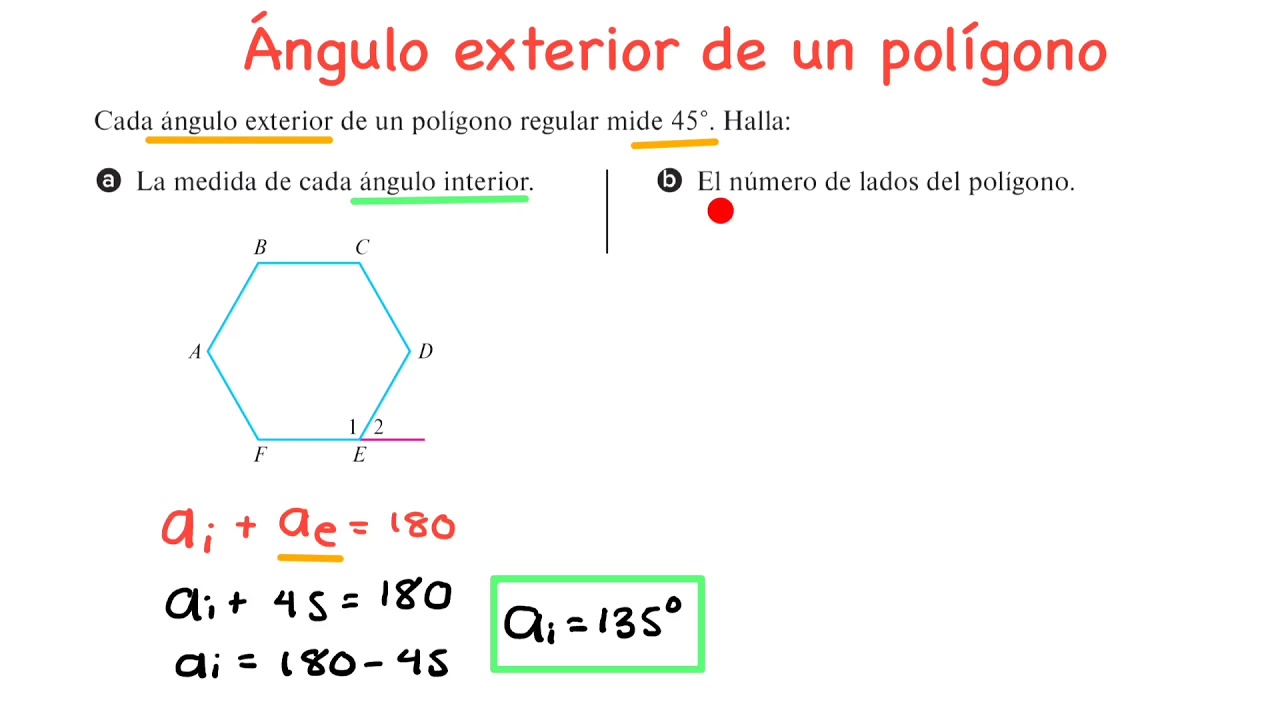 Ángulo exterior de un polígono - YouTube