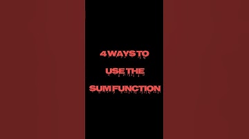 #shorts 👉4️⃣ Ways to 😲Use🖥 SUM 💻Formula👈 #excel #exceltutorial #excelformula