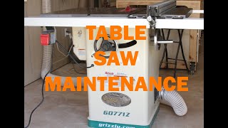 TABLE SAW MAINTENANCE  Keeping the Table Saw Running Smoothly