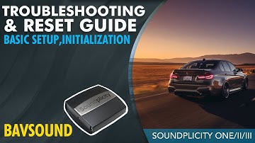 Soundplicity ONE/II/III | Basic Setup, Initialization | Troubleshooting & Reset Guide | BAVSOUND