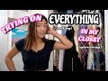 TRYING ON EVERYTHING IN MY CLOSET (declutter to move across the country) *GIVEAWAY*