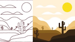 Create a Flat Design Desert Landscape with Inkscape