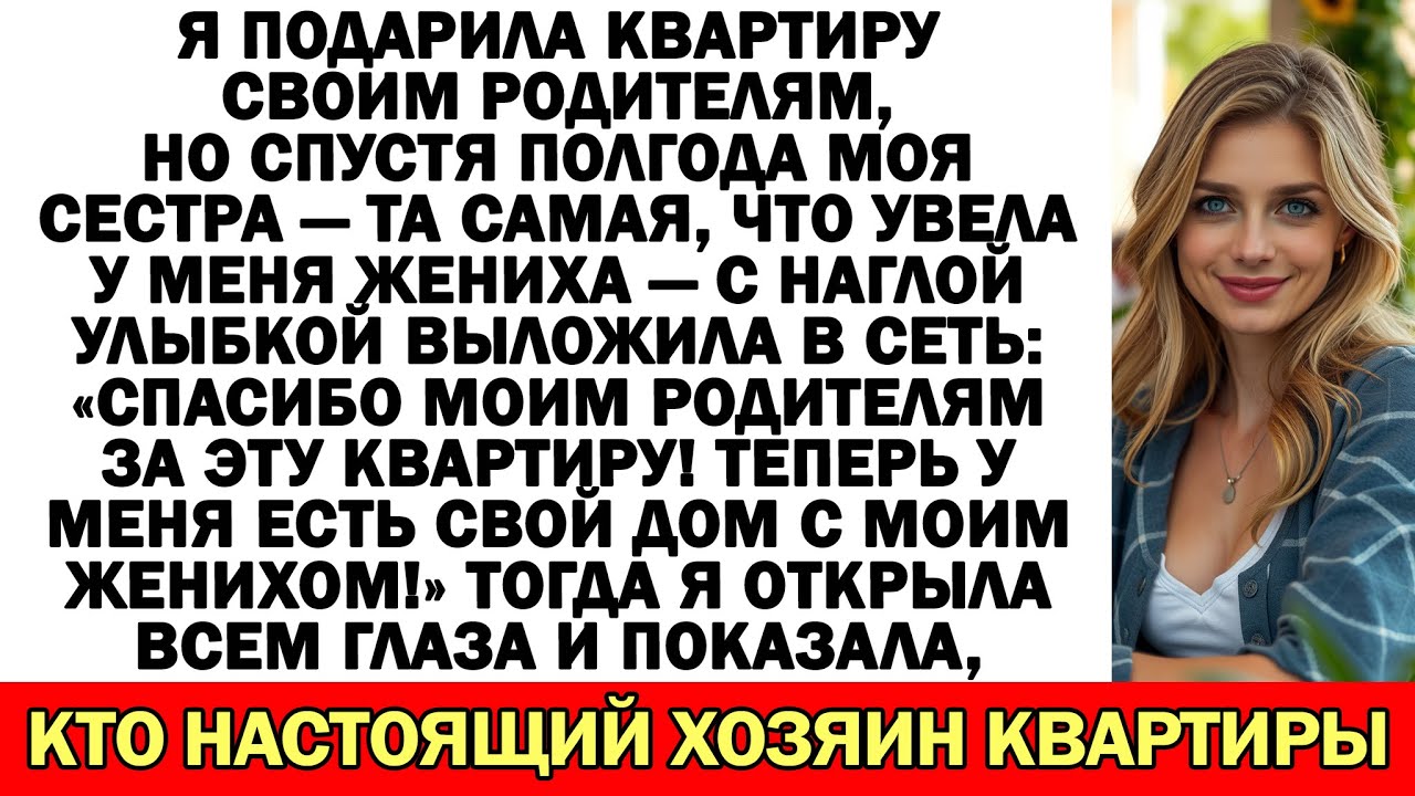 Я отдала квартиру родителям, через полгода сестра пишет: «Спасибо МОИМ родителям…»