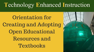 Orientation for Creating and Adopting Open Educational Resources and Textbooks