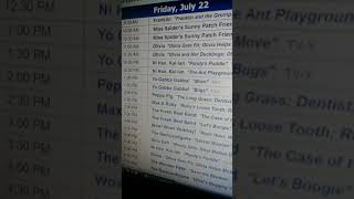 Nick Jr Schedule July 2011