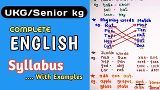 ukg english syllabus english ukg syllabus ukg english worksheet youtube