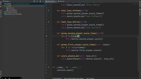 python tennis test22 tdd
