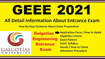 GEEE 2021 - Notification, Dates, Application, Eligibility, Admit Card, Pattern, Syllabus, Result