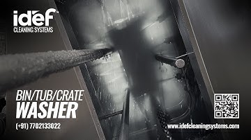 Crate Washer, Bin Washer, Industrial Crate Washer, Fish Crate Washer, Slanting Crate Washer