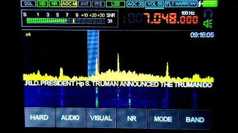 ARRL W1AW CODE BULLETIN ON THE MALACHITE DSP SDR RECEIVER 3-25-2021