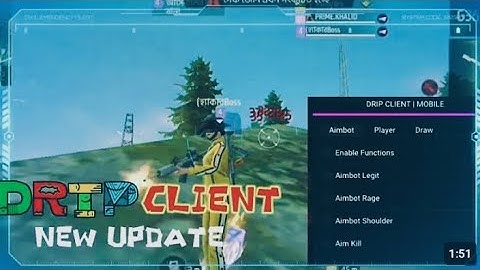 DRIP CLIENT V7 AIM KILL|DRIP CLIENT MOD MENU|AUTO KILL|| NO BAN BLACKLIST| MOBILE PANEL | #RANK