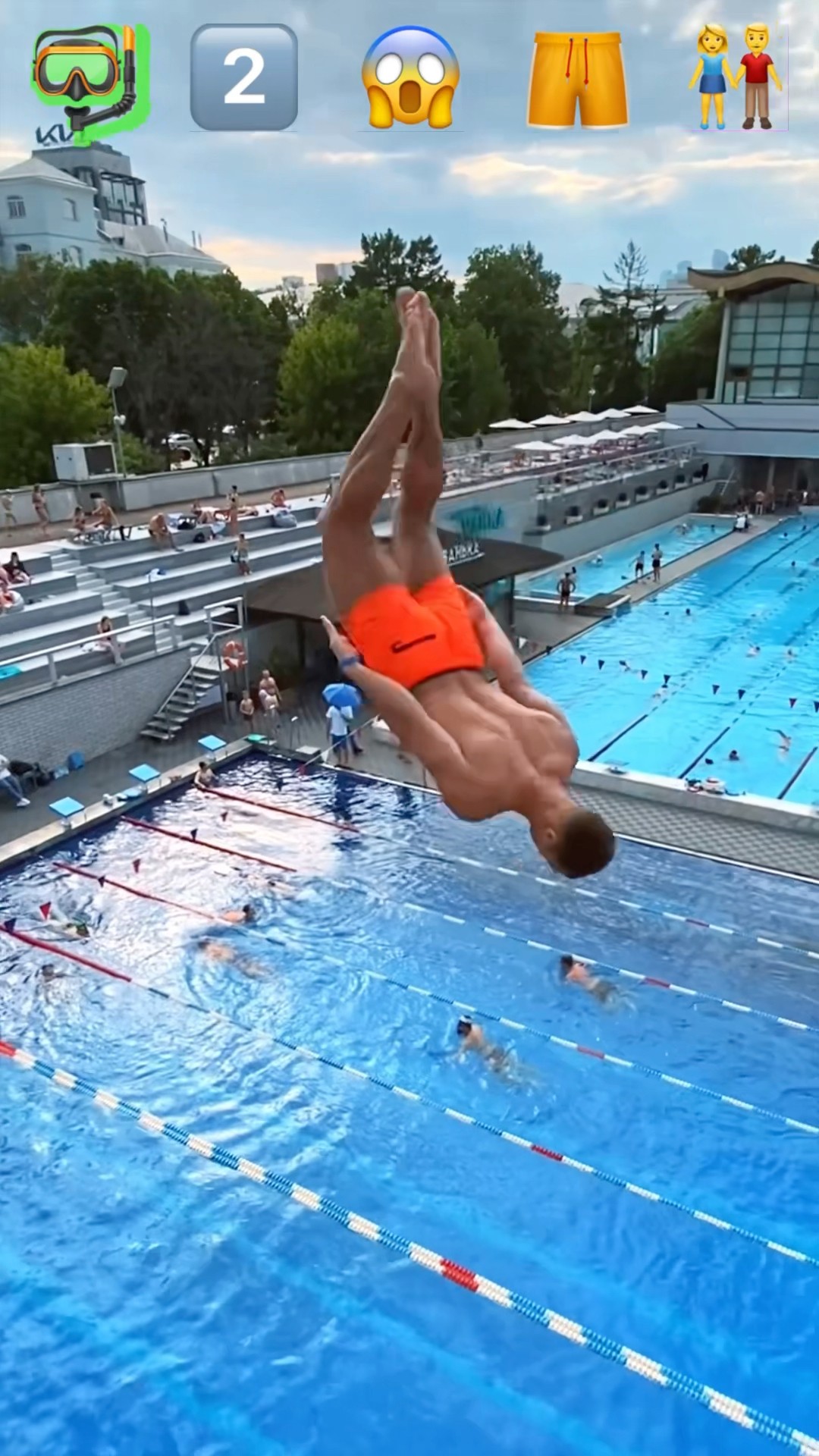 Stunts with Emojis pt.57??#kiryakolesnikov #prank #funny #comedy #stunt #parkour #flip