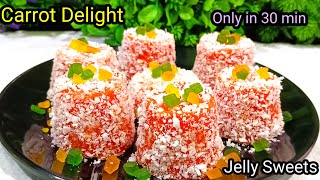 Carrot Delight Recipe l Instant Carrot Sweets Recipe for winter l 2 Ingredients sweets recipe l गाजर