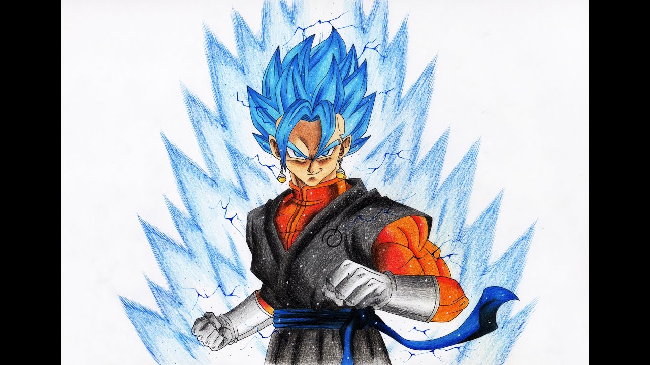 ベジット 超サイヤ人の ブルー 描いてみた Drawing Gogeta Super Saiyan Blue Youtube