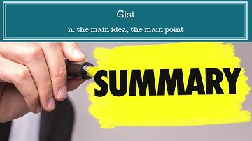 Gist Meaning: An English Vocabulary Lesson