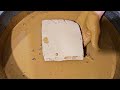 ASMR Pure Mud dirt Crumbling in Water | Pure Orange Clay Water Crumbling