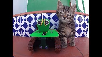 CHASIS ROBOT ORUGAS RECICLANDO MUY BUENO PARA PROYECTOS