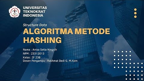 ALGORITMA METODE PADA HASHING || Struktur Data