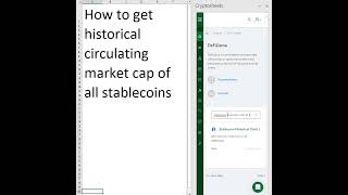 Get DeFiLlama data in Excel and Google Sheets - Stablecoin Historical Chart of All