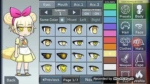 For cindy horton/how to make different color eyes
