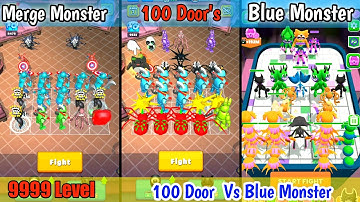 Merge Monster 100 Doors Vs Merge Master Blue Monster Rainbow Android iOS Gameplay Walkthrough