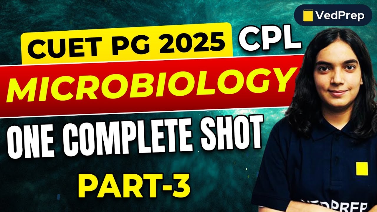 CUET PG Microbiology Preparation 2025 | CUET PG Microbiology One Shot | Part-3 | VedPrep