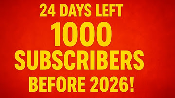 “Only 24 Days Left | My Final Push to 1000 Subscribers | Full Journey Begins 🔥”