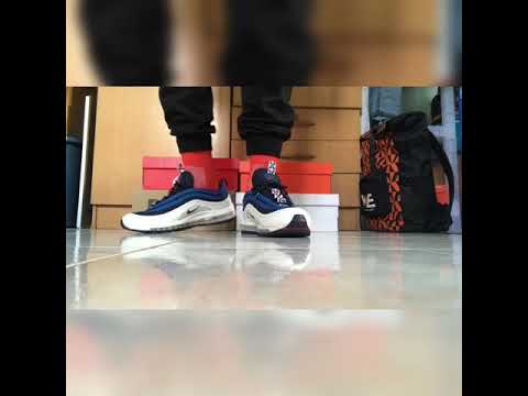 NIKE AIR MAX 97 PULL TAB (OBSIDIAN) | ON FEET YouTube NIKE AIR AIR AIR MAX 97 SE PULL TAB OBSIDIAN blueE