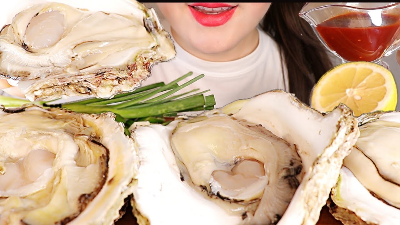 대왕굴 크림가득 크림굴~! Raw BIG GIANT OYSTER ASMR