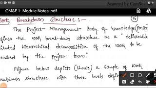Module - 1 (Lecture -9 WBS & Types of Construction Scheduling)