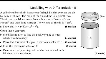 Q2 Modelling with Differentiation