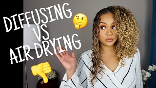 Diffusing vs Air Drying Curly Hair | Which is BETTER?