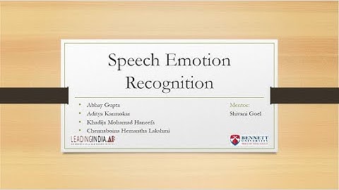 Speech Emotion Recognition using ML and DL