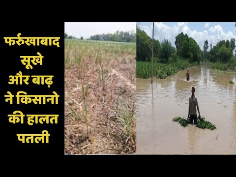 फर्रुखाबाद सूखे और बाढ़ ने किसानो की हालत पतली