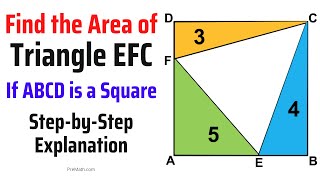 Can You Calculate the Area of a Triangle that is Inside of a Square? | Step-by-Step Tutorial