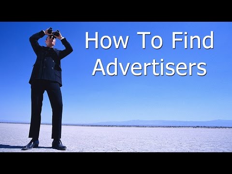 वीडियो: विज्ञापनदाताओं की खोज कैसे करें