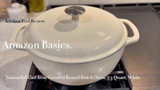 Effortless Elegance: Amazon Basics Matte White Dutch Oven!