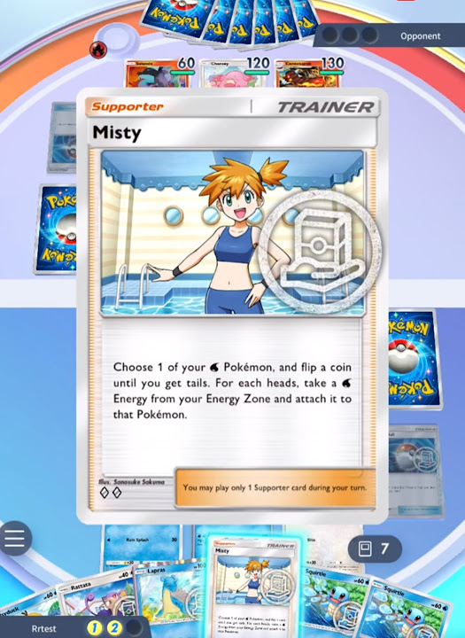 Pok mon tcg pocket misty the best partner of water type