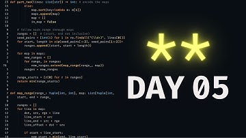 Advent of Code 2023 - Day 5 Livecoding and Solution Walkthrough (Python)