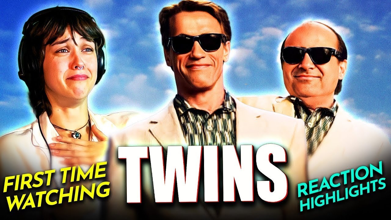 Nicki doubling over for TWINS (1988) Movie Reaction FIRST TIME WATCHING [Reissue]