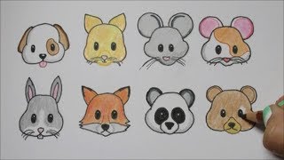 Alle Dieren Emojis Tekenen! :) (Deel 1) - Youtube