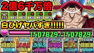 【HP150万】最大倍率2億6000万倍！白ひげの攻略法がイカれてます！蒼穹の千龍を攻略！ONE PIECEコラボ【スー☆パズドラ】