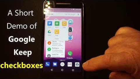 A Short Video of Google Keep Checkboxes