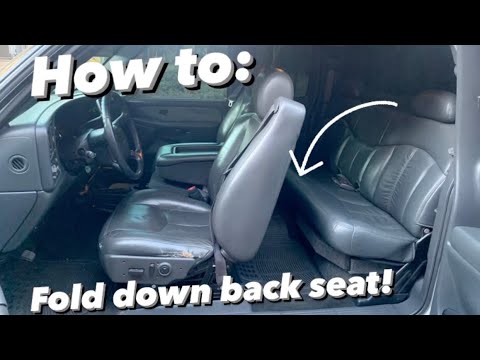 How to fold down the back seat of a Chevy Silverado extended cab 99-06