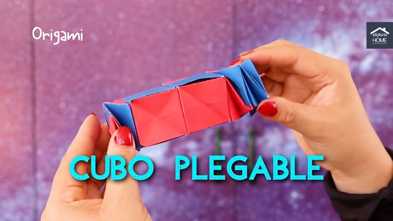 Cómo hacer un cubo plegable de origami 