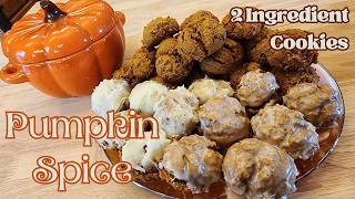 2 Ingredient Pumpkin Spice Cookie - Easy Fall Treat - The Hillbilly Kitchen #pumpkinspice #trending