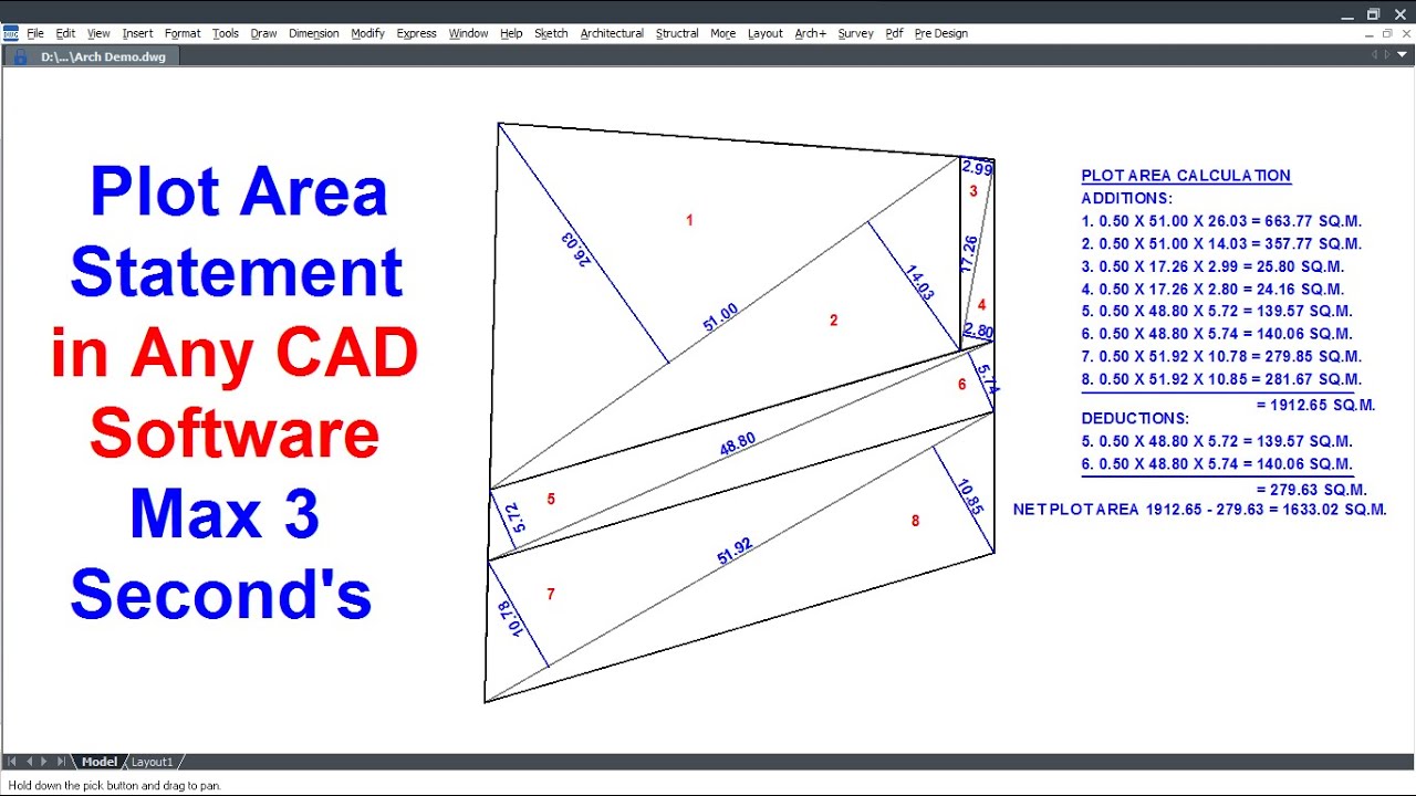 Auto Generate Plot Area Calculations