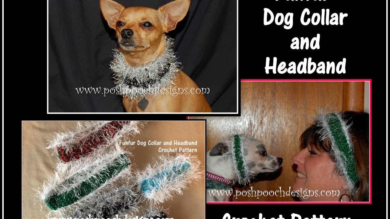 Funfur Dog Collar and Headband Crochet Pattern YouTube