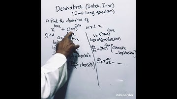 DERIVATIVES INTER 1ST YEAR IMPORTANT LONG QUESTIONS